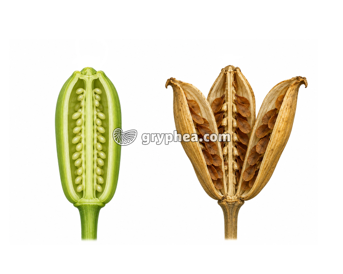 Fruits du Lys (jeune et âgé) - gryphea.com